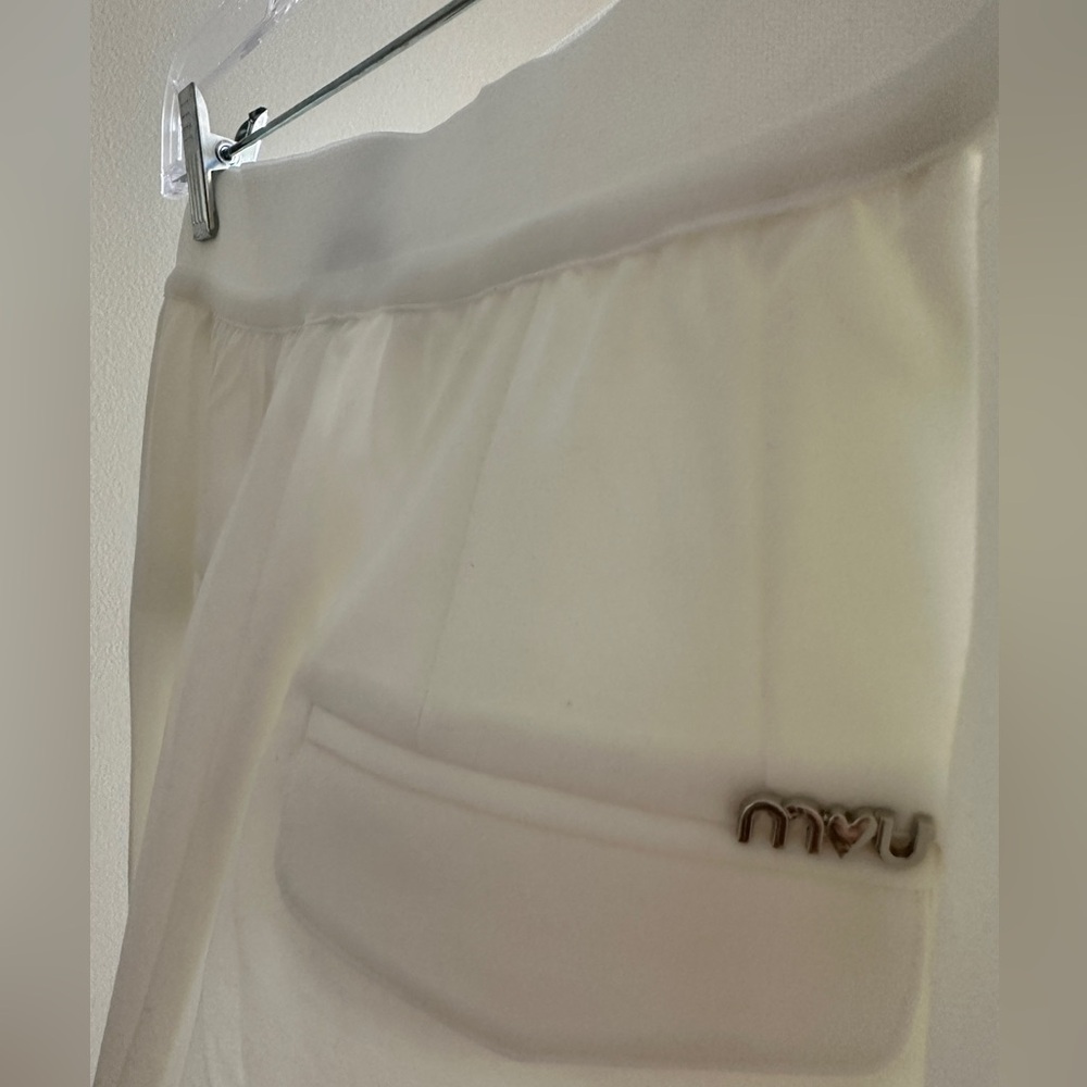 MiuMiu White Flare Pants